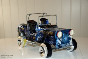 Recycled Beer Cane Jeep